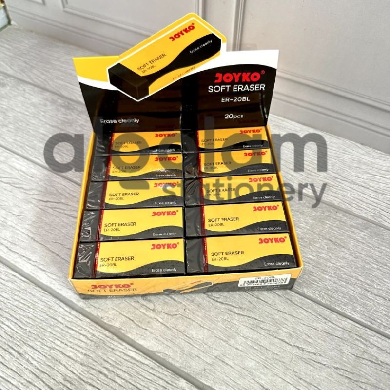 

SATU PACK ( 20 BIJI ) Penghapus Besar Hitam Joyko
