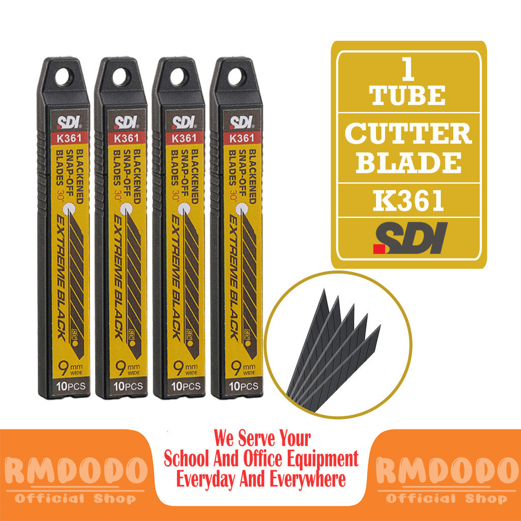 Rmdodo - Refill Cutter Kecil [1 Tube - 10 Mata Pisau] / Extreme Black Isi Cutter 30 Derajat / 30 Deg