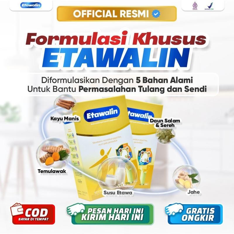 

ETAWALIN PAKET 2 BOX | ASLI & BPOM | OFFICIAL RESMI | Minuman Susu Bubuk Kambing Etawa Dengan Bahan Rempah Pilihan