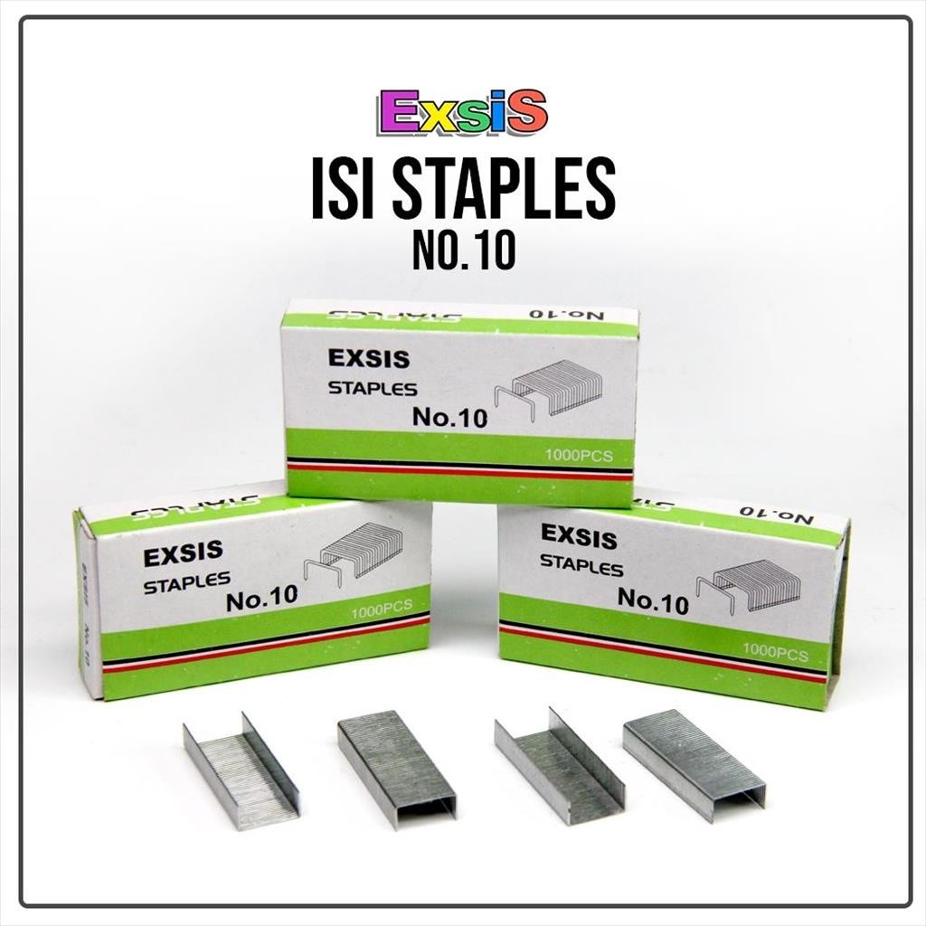 

NEW Isi Staples EXIS NO 10 / 1 ktk Isi Staples Kecil