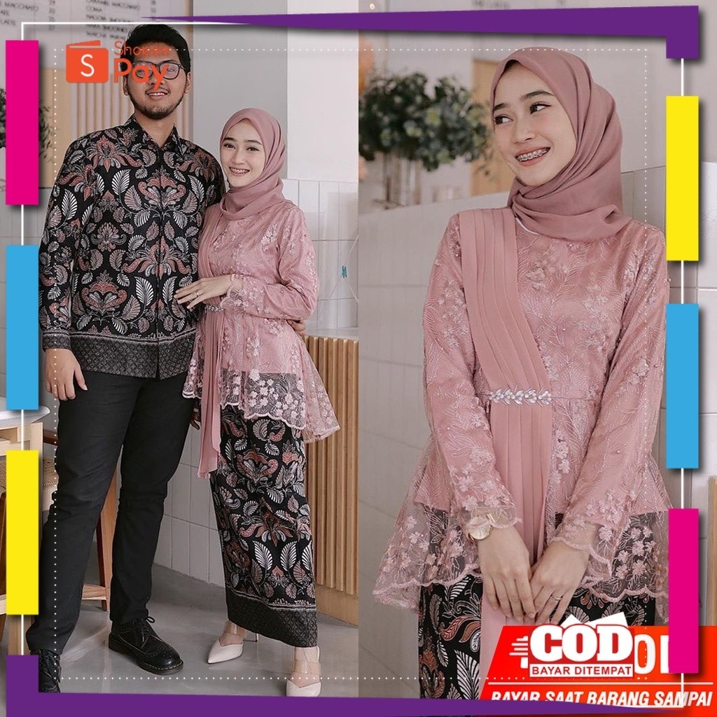 KAIN LEMBUT HALUS ADEM TEBAL / (REALPICT)ATASAN BLOUSE AMALIA SELENDANG MODERN ~ KEBAYA AURORA SELEN