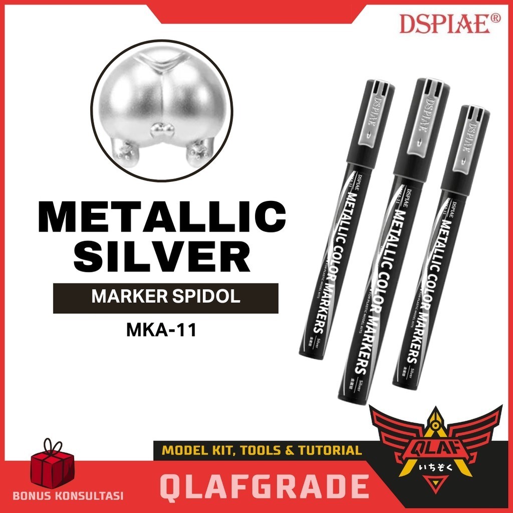 

Marker spidol Silver Metallic MKA-11 Perak Super Metalik Dspiae