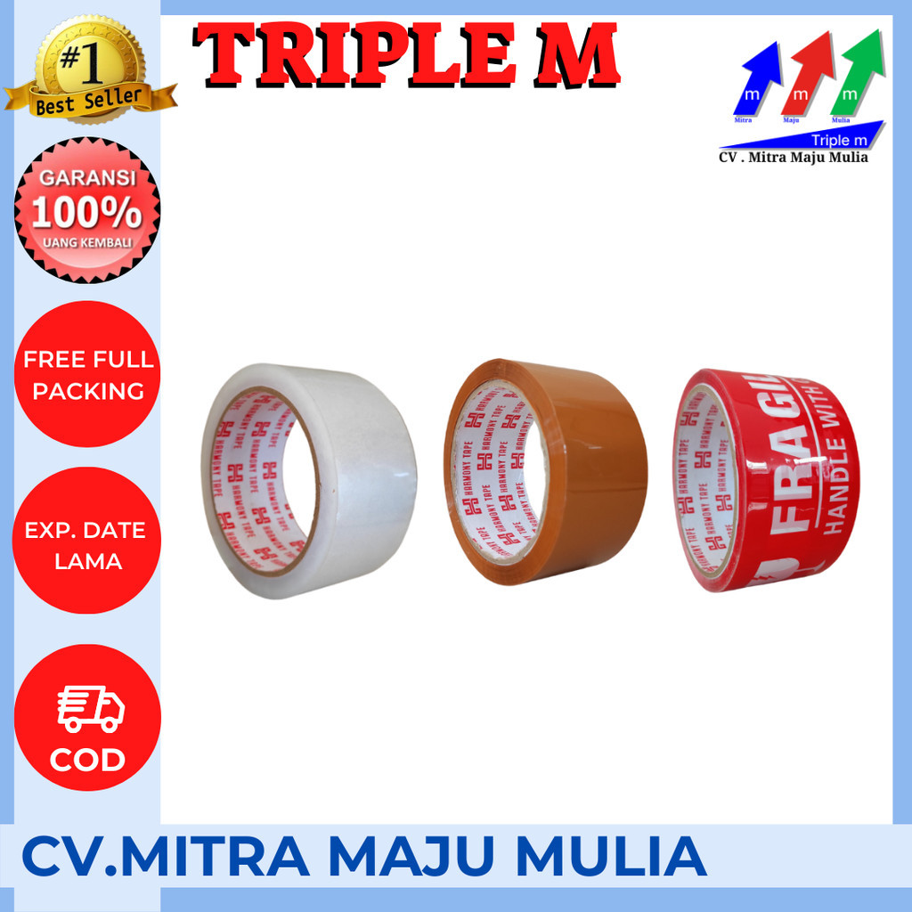 

LAKBAN BENING COKELAT FRAGILE PER ROLL / PCS