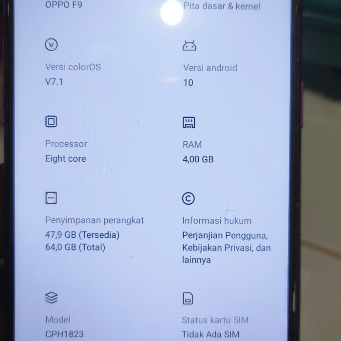 Hp Oppo F9 second