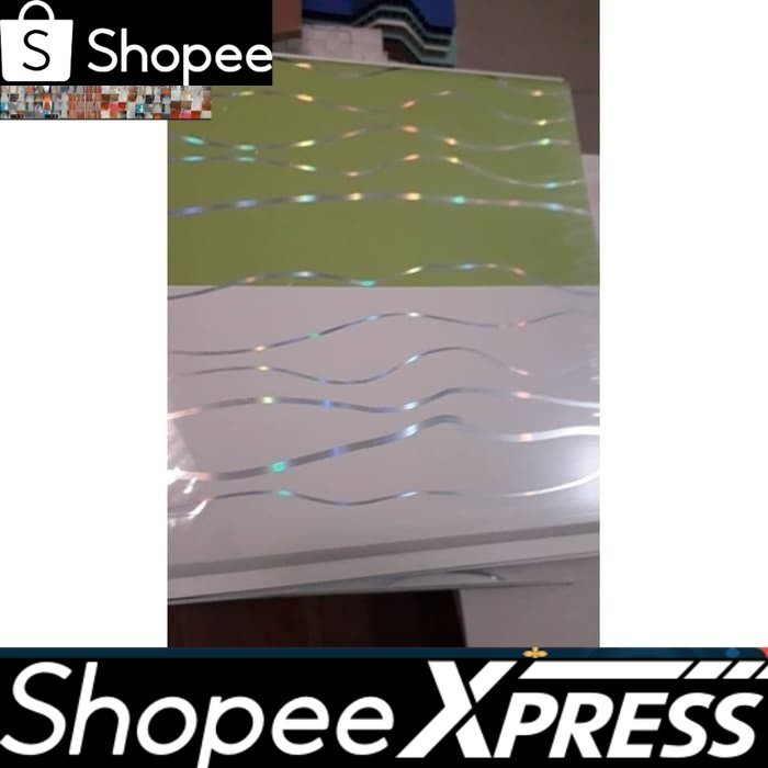 Plafon Plafon Pvc Hijau Putih Garis