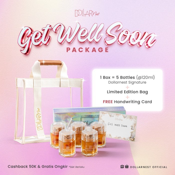 

Dollarnest Get Well Soon Package - Minuman Sarang Walet Ready to Drink - Honeyla, 1 Box