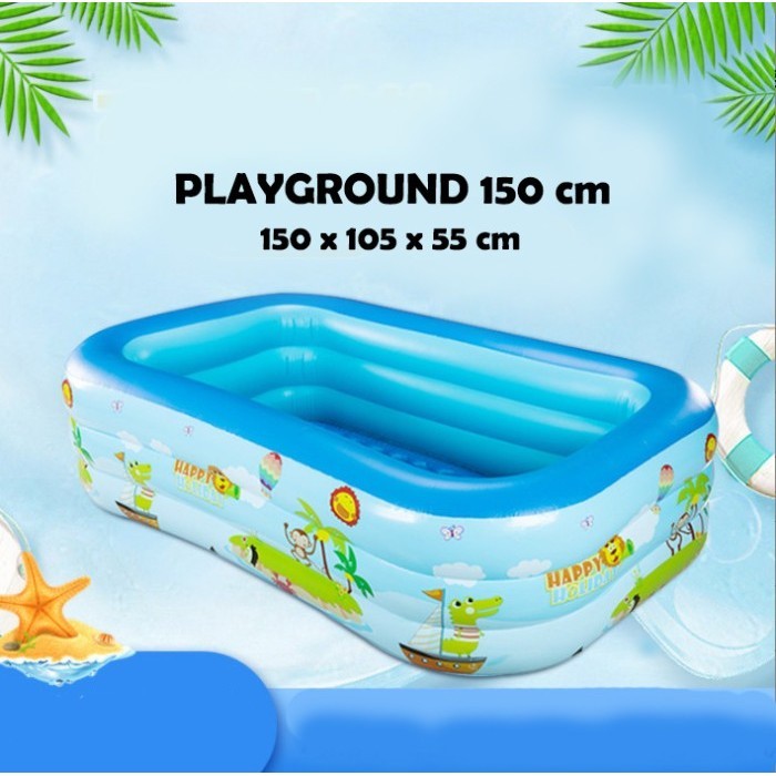 DINOTOYS - Kolam Renang Anak BESAR JUMBO 150cm dan 120cm Baby Spa - 120cm 2 Ring, Kolam Saja