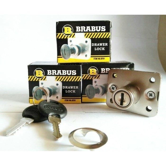 Brabus Kunci Laci 16mm Drawer Lock Laci Lemari Kayu Brabus No 6201