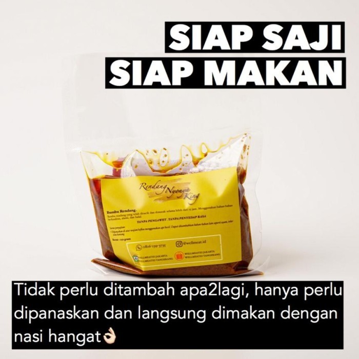 

Terbaru~ sukron_86 Bumbu Rendang Nyonya King Siap Saji Siap Makan Ready to Cook Halal