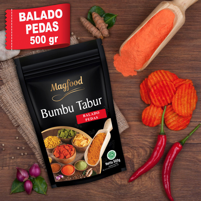 

Terbaru~ sukron_86 MAGFOOD BUMBU TABUR BALADO PEDAS 500 GRAM