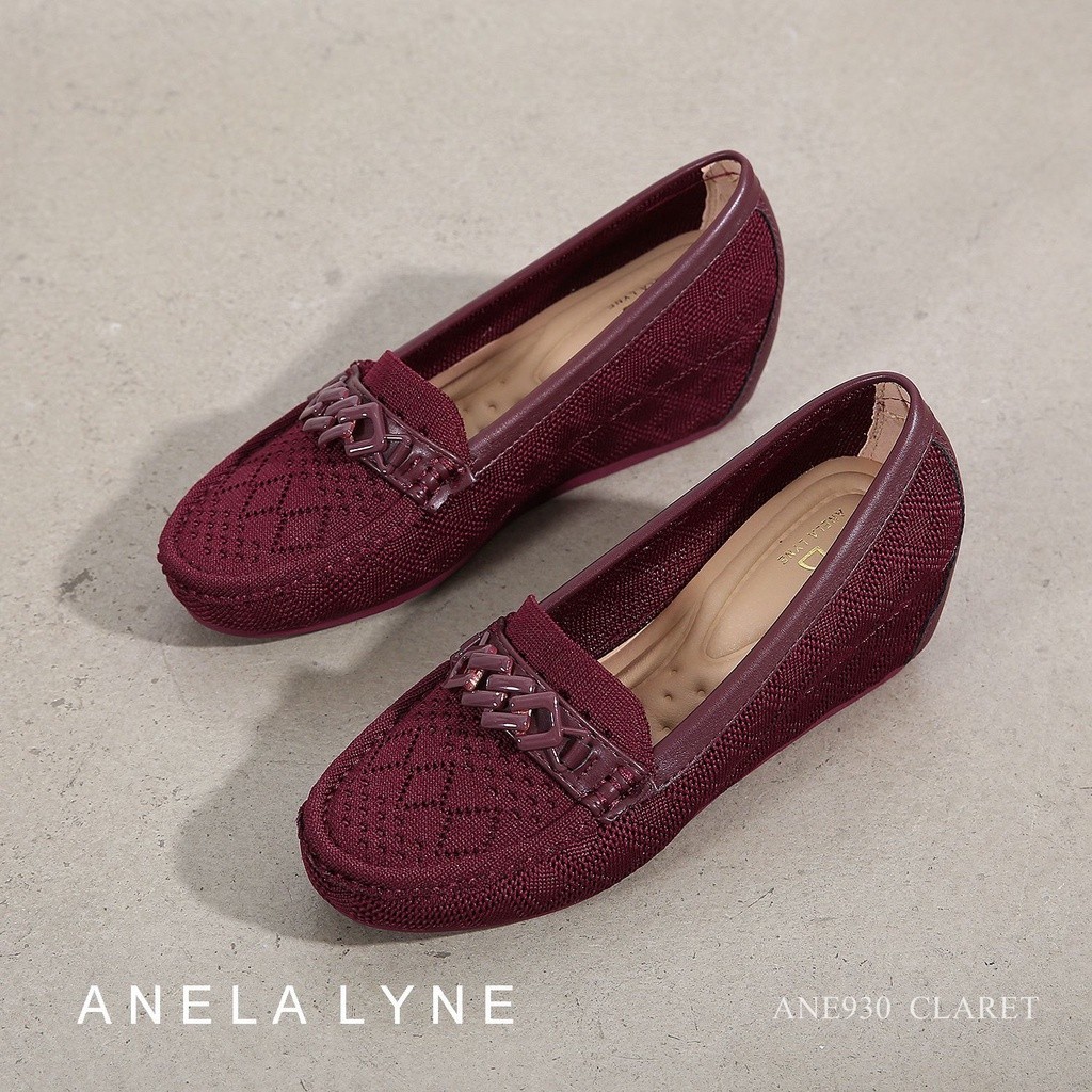 NI* ANE930 SEPATU TERMURAH BRAND  ANELA LYNE ATANASIA WEDGES CEWEK IMPORT