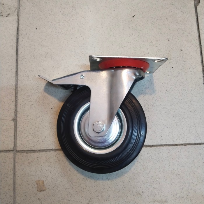Roda Karet 5inch Rem