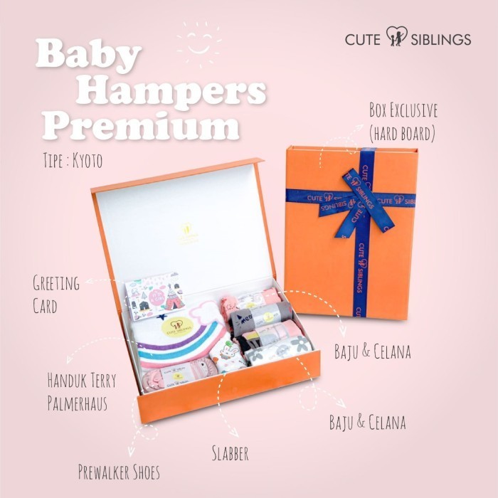 

(NEW) -Baby Hampers / Baby Gifts / Kado Bayi / Kado Lahiran - KYOTO - Xtra Box, GIRL