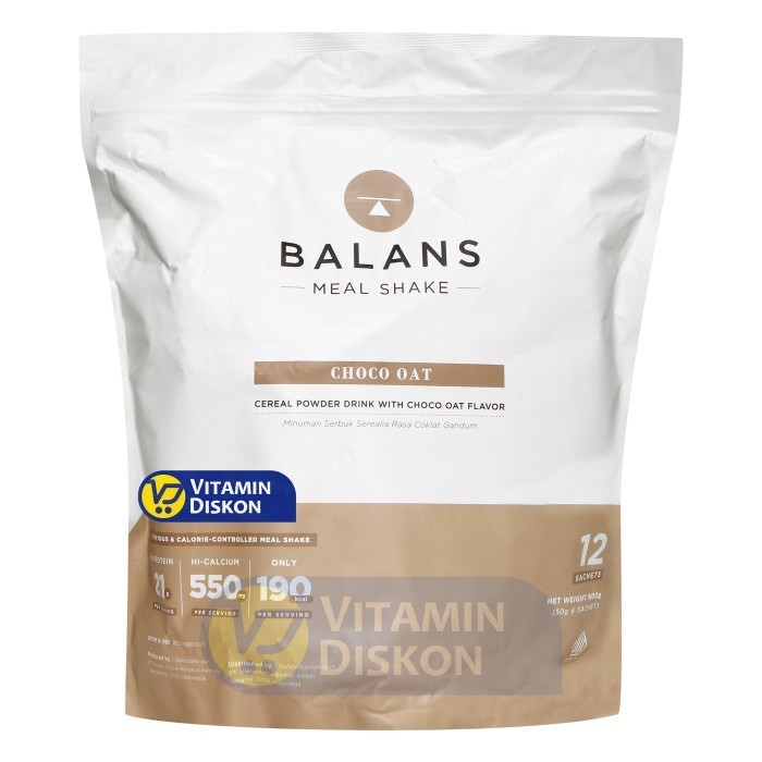 

BALANS MEAL SHAKE CHOCO OAT 1 POUCH @12 Pcs