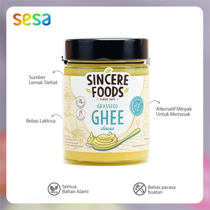 

Sincere Foods Grassfed Ghee Classic 250 G