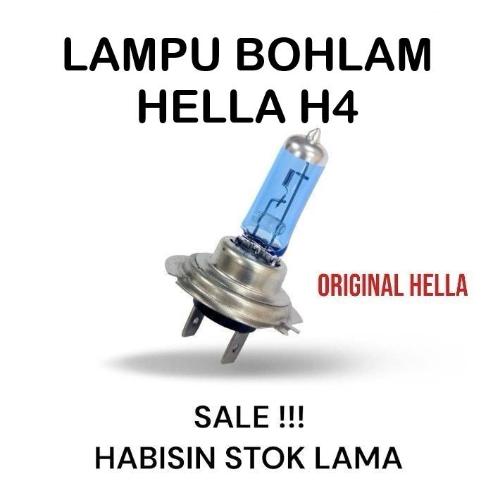 SALE  Lampu Bohlam HELLA H4 Bohlam Depan Motor 12V HS1