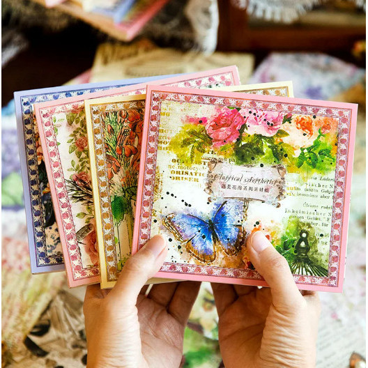 

RB 50 Lembar/ Set Kertas Scrapbook Journalling Set Paper Kit CLASSICAL AESTHETIC Edition DIY Deco