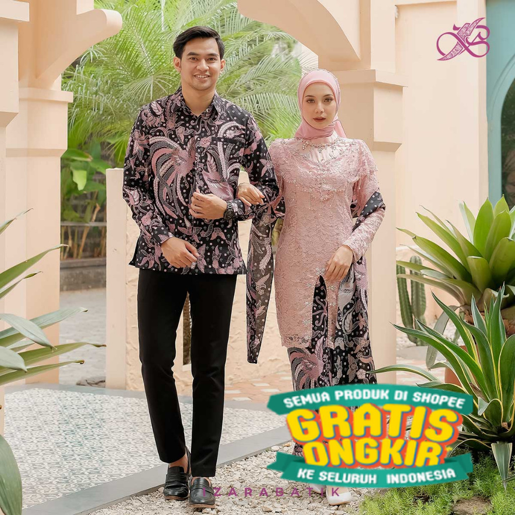 Zivana RoseGold - Setelan Baju Kebaya Batik Modern Couple Wisuda Lamaran Kondangan [izarabatik]/ Men