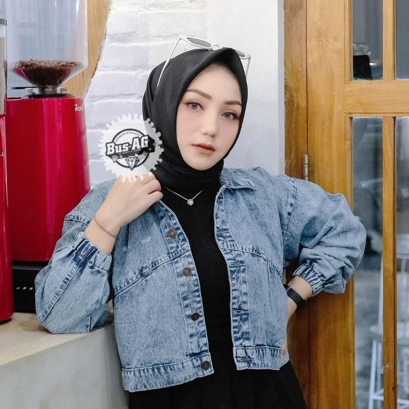 JAKET JEANS VINTAGE Jaket Denim Vintage wanita Jaket jeans wanita jaket jeans korean style