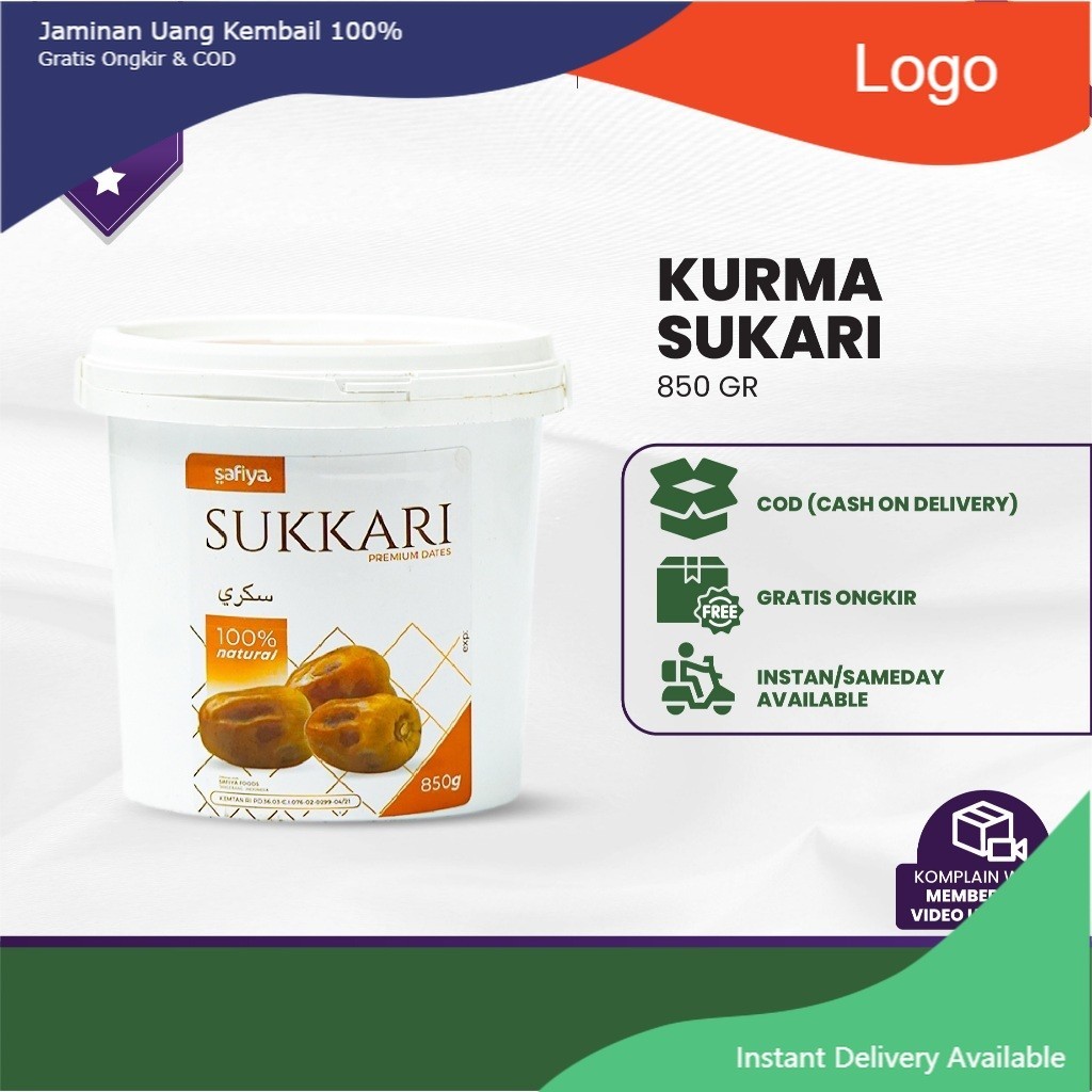 

Kurma Sukari Ember 850 Gram Grade A Kurma Ember Premium Quality Premium Original asli