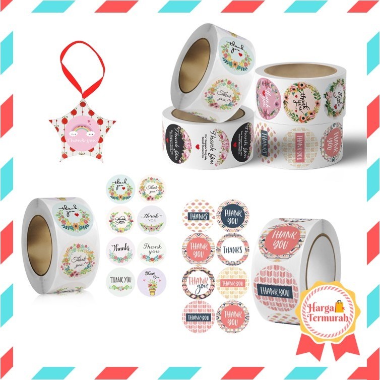 

Harga Termurah - 1194 Stiker Thank You / Label Thankyou / 1 Roll Sticker Thank You Isi 500 Pcs