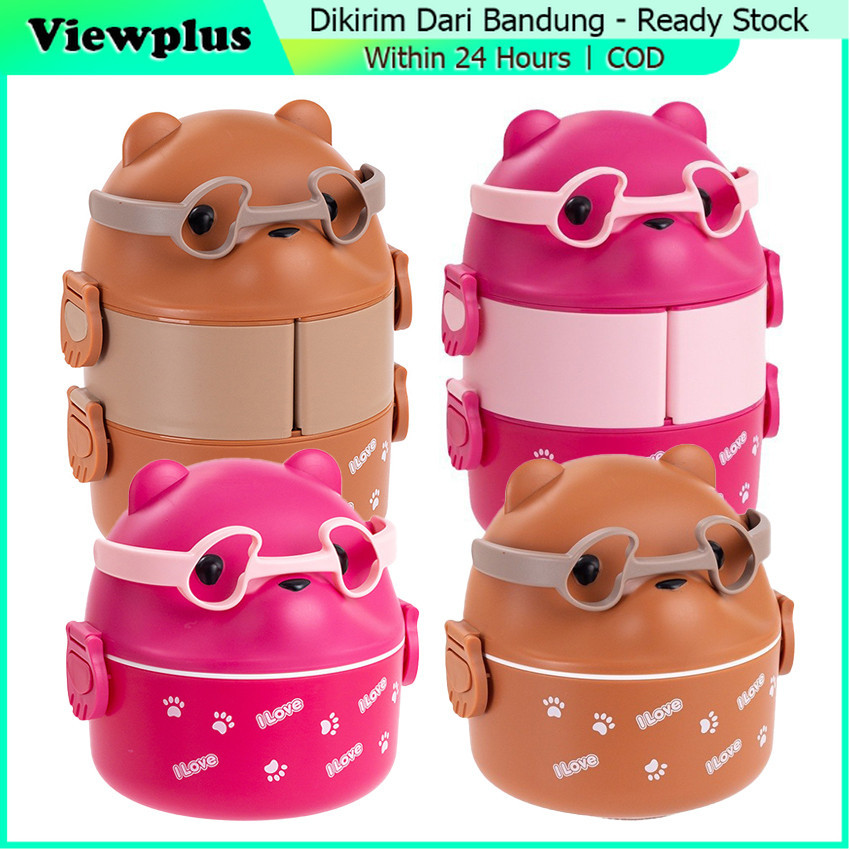 Kotak Makan Bekal Lucu Anak Sekolah Anti Tumpah LUNCH BOX Susun