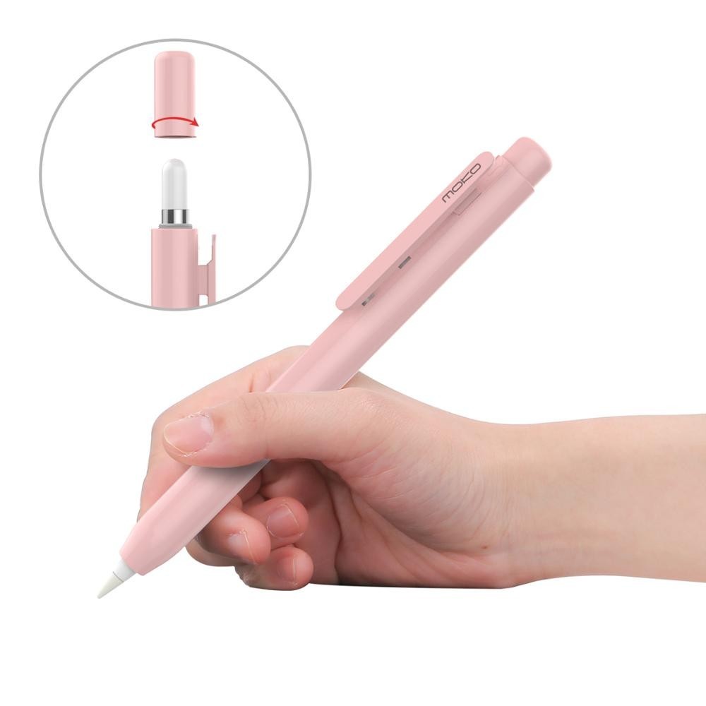 

Moko Protective Case for Apple Pencil,Pencil Case Holder with Built-in Clip,Retractable Tip Protection,Spring Button,Secures Cap