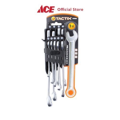 ACE - Tactix Kunci Ring Pas 6-19 Mm 9 Pcs