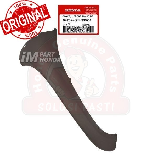 Original  Cover Sayap Kiri Scoopy eSP K2F Coklat Dof 64202-K2F-N00ZK 64202K2FN00ZK Jaminan 100% Asli