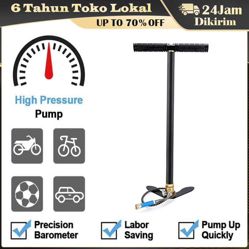Pompa Pcp Barracuda Melipat Stainless Steel 4500Psi 6000Psi / Pompa Baja Tahan Karat Untuk Sepeda Mo