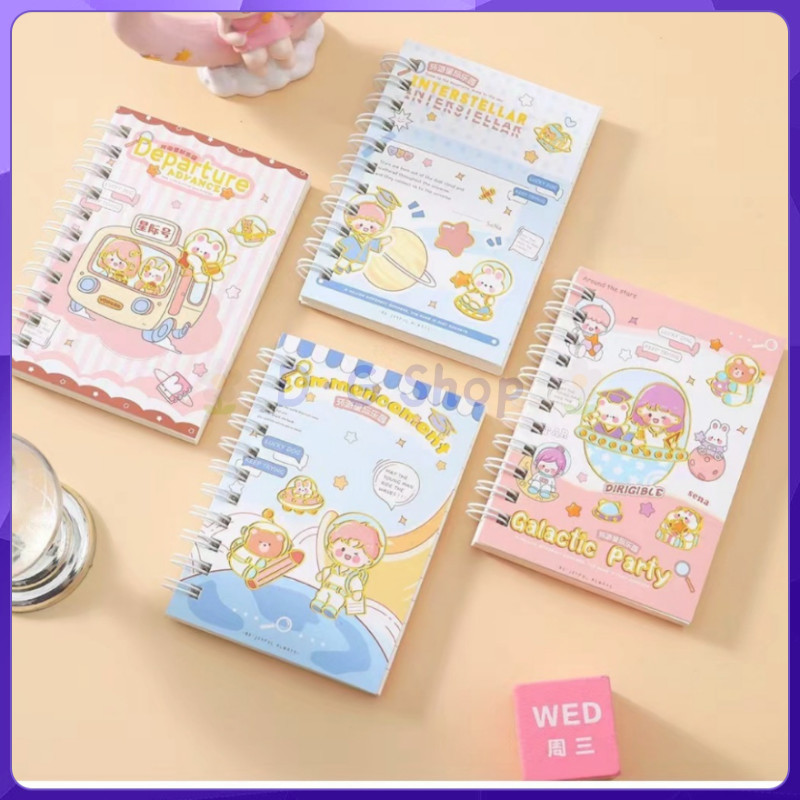 

D·GShop ⭐ Notebook A7 Spiral Cartoon Lucu Boy and Girl Buku A7 Lucu Cewek dan Cowok 42 Lembar 1 Pack