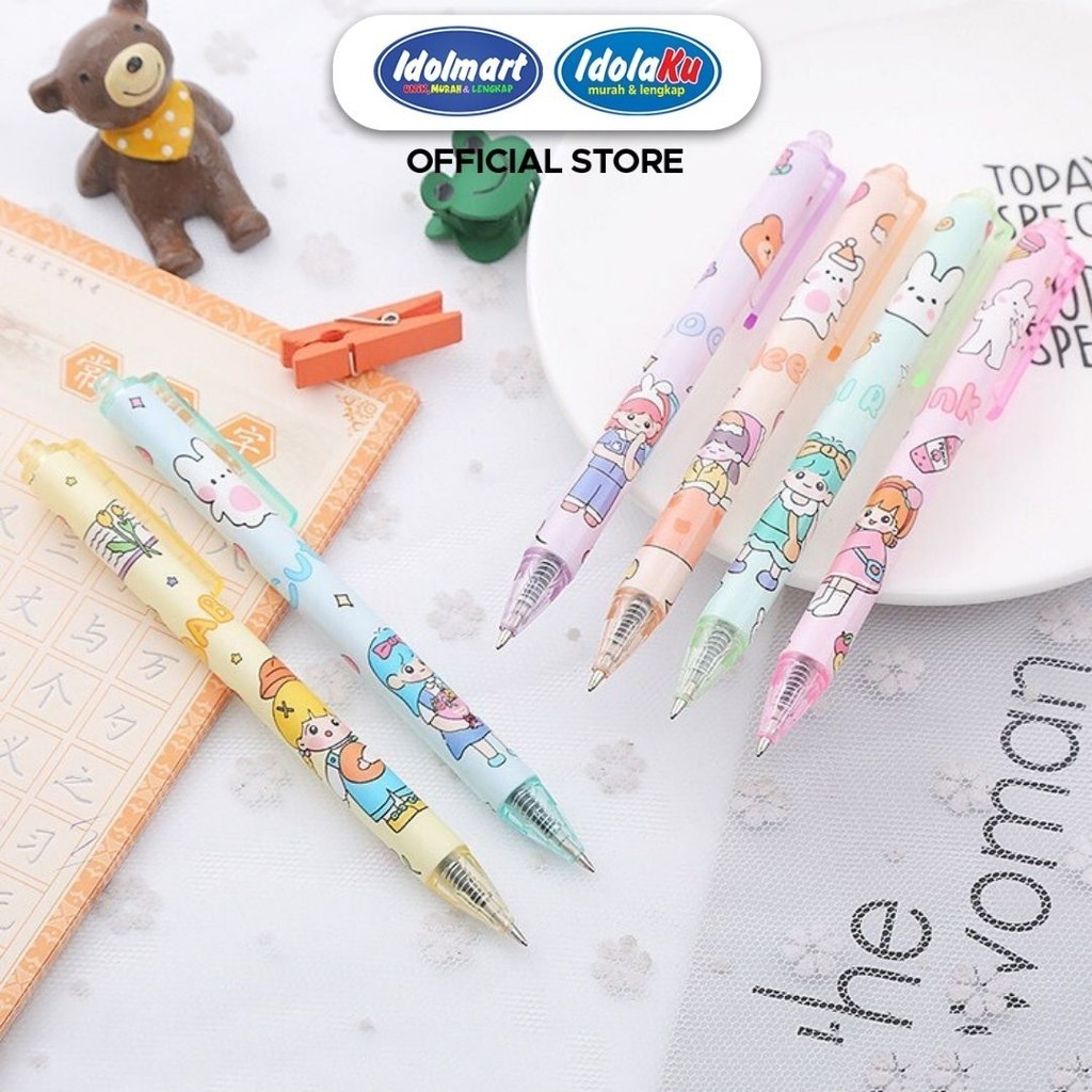 

IDOL;AKU Pen Gel Motif Kartun Bulpen Lucu Satuan XC11