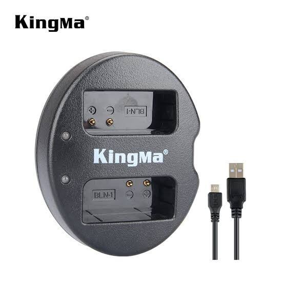 KINGMA BM015-BLN1 DUAL USB CHARGER For OLYMPUS BLN-1 Camera Battery