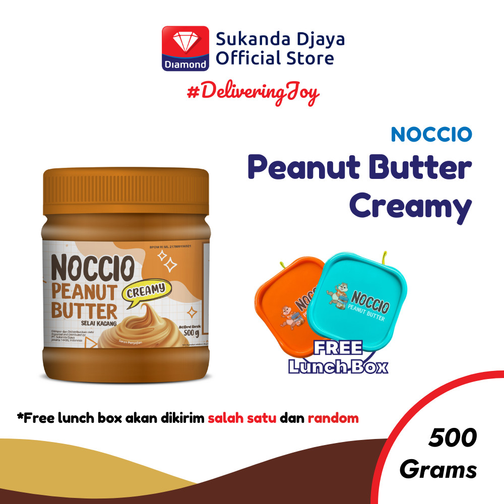 

Noccio Peanut Butter Creamy 500 Gr [Free Lunch Box]