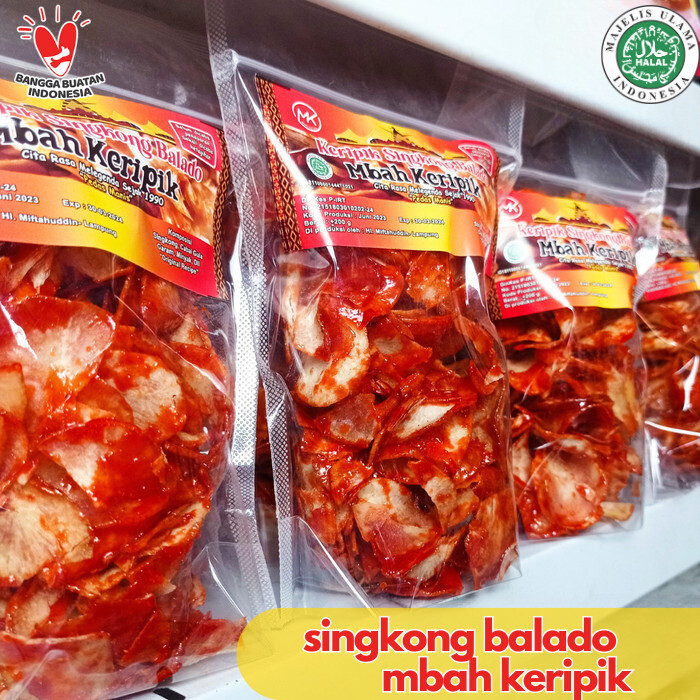 Keripik Singkong Balado Pedas Manis Merk Mbah Keripik Lampung