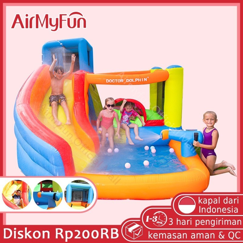 MAINAN Ready & Ada 【Airmyfun Official Mall】kolam renang tiup perosotan anak Rumah istana balon infla