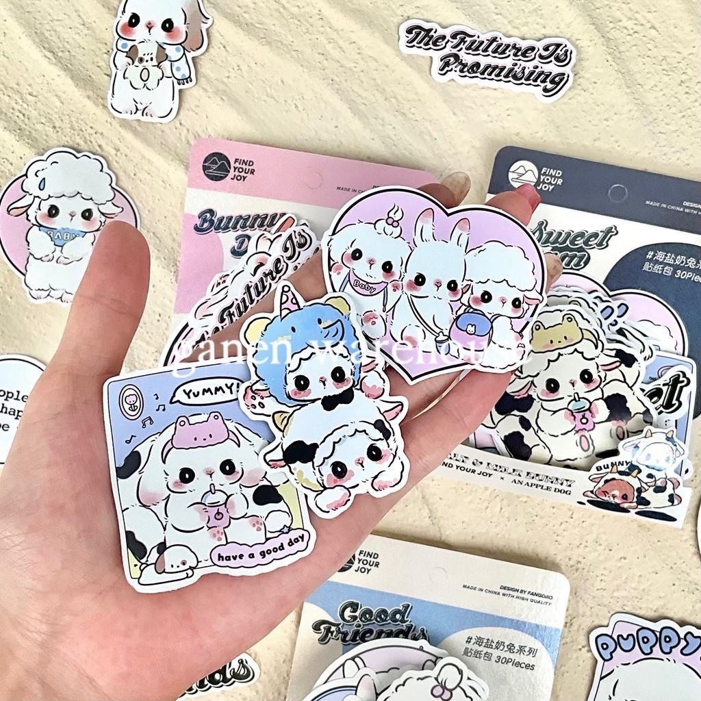 

[GW] Rabbit 30 Pcs Sticker Kelinci Stiker Lucu Dekorasi