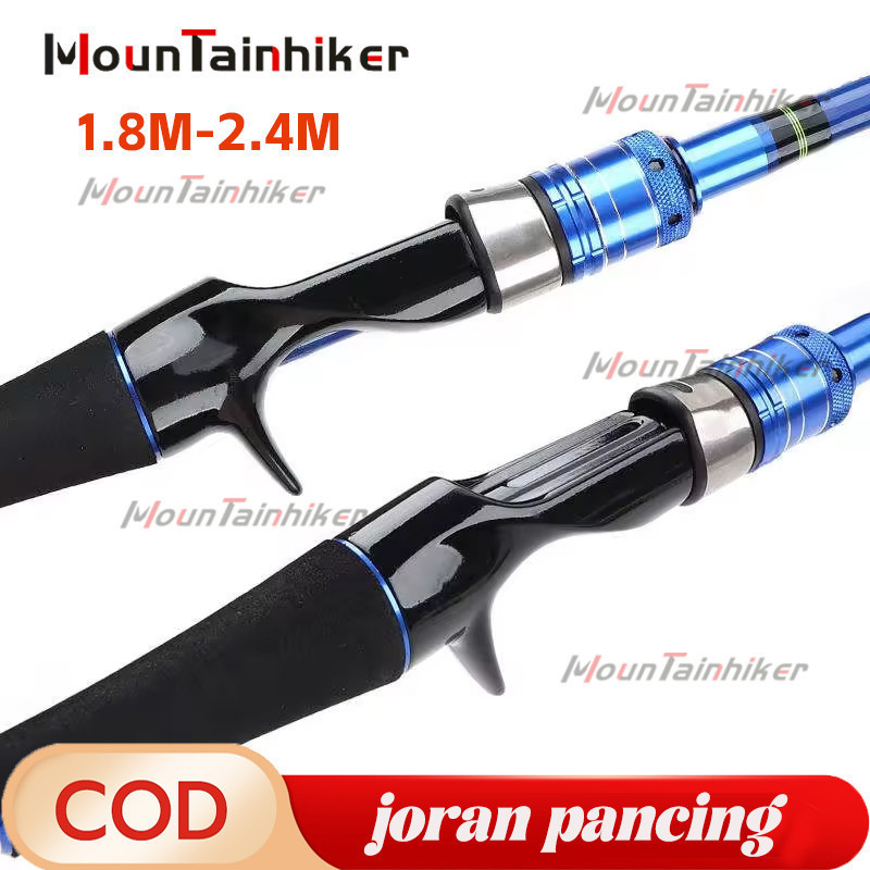 Joran Pancing 1.65m/1.8m/2.1m Fishing Rod Carbon Resistansi maksimum 20KG Fishing Pole 2 Section jor