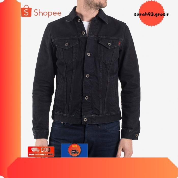 ✨BESTSELLER✨ -Iron Heart 14oz Indigo Overdyed Black Selvage Denim Type III Jacket - L