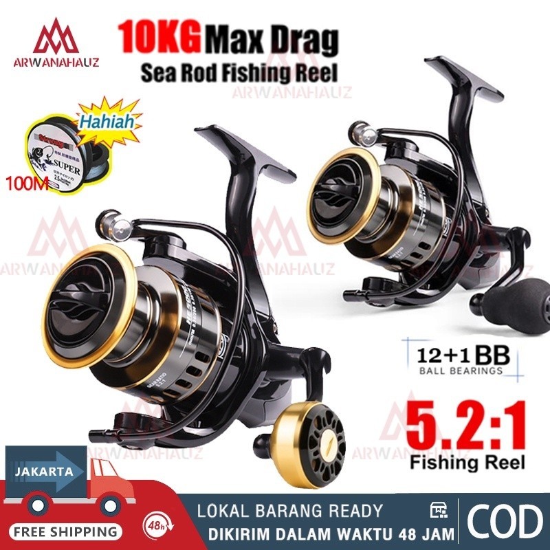 Reel Pancing Fishing Reel 10kg HE500 - 7000 / Reel Pancing Murah Kuat Power Handle/ Reel Pancing Lau