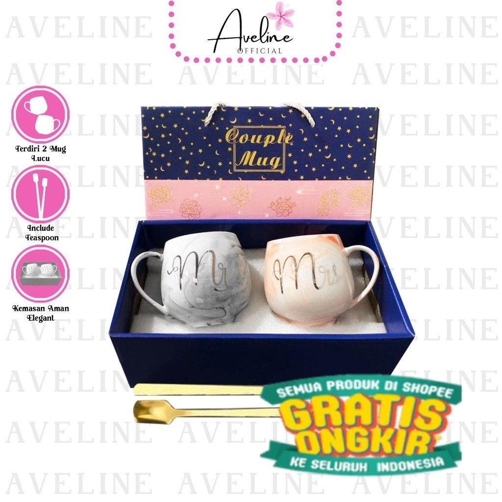

AVELINE HAMPERS Glass Mug Mr Mrs Couple/ Couple Glass set / kado pernikahan / Hamper Natal Mug Set Couple./ ZUMA AEROBIK LANTAI