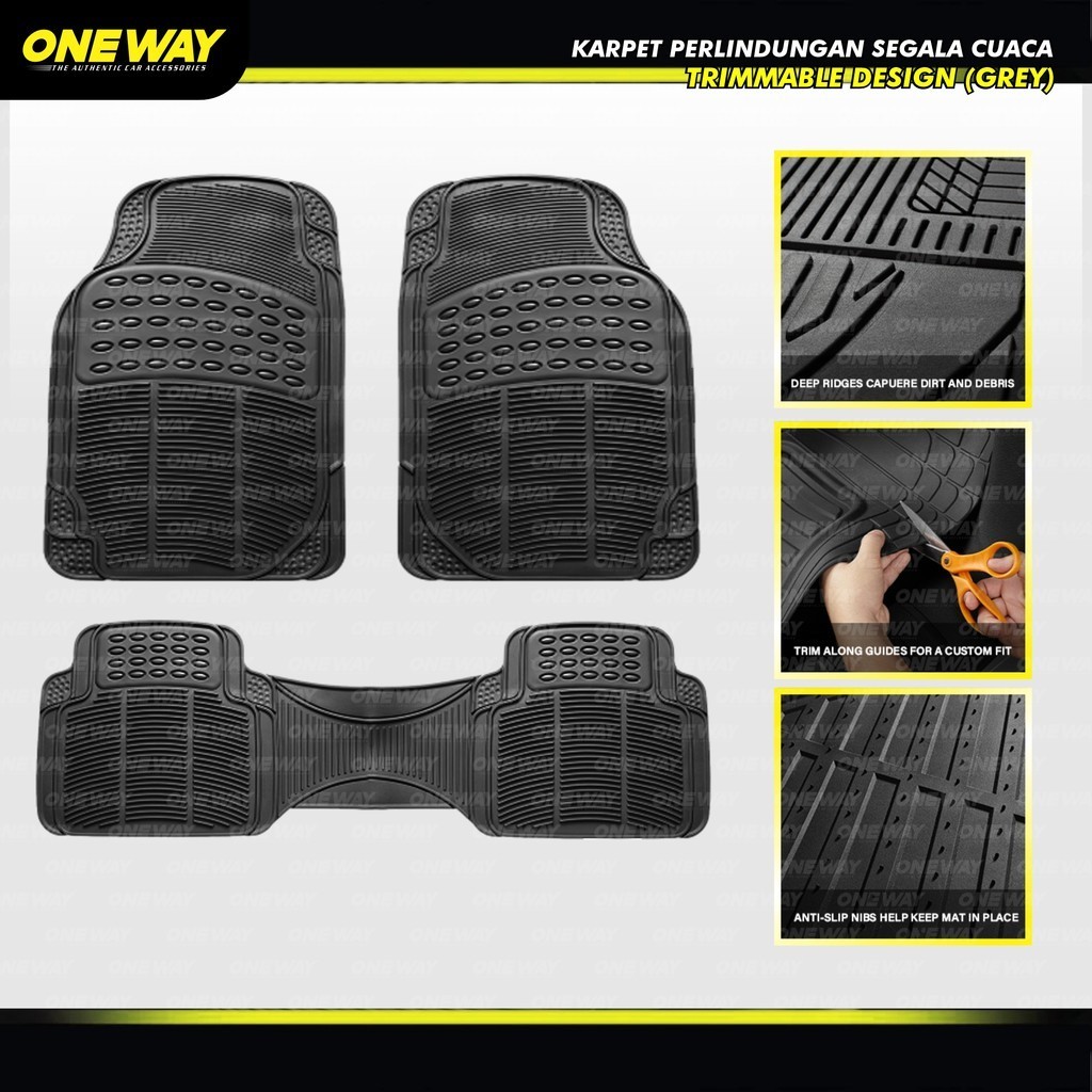 ONEWAY Karpet Mobil Karet Rubber Terios Grandmax Luxio UNIVERSAL PNP