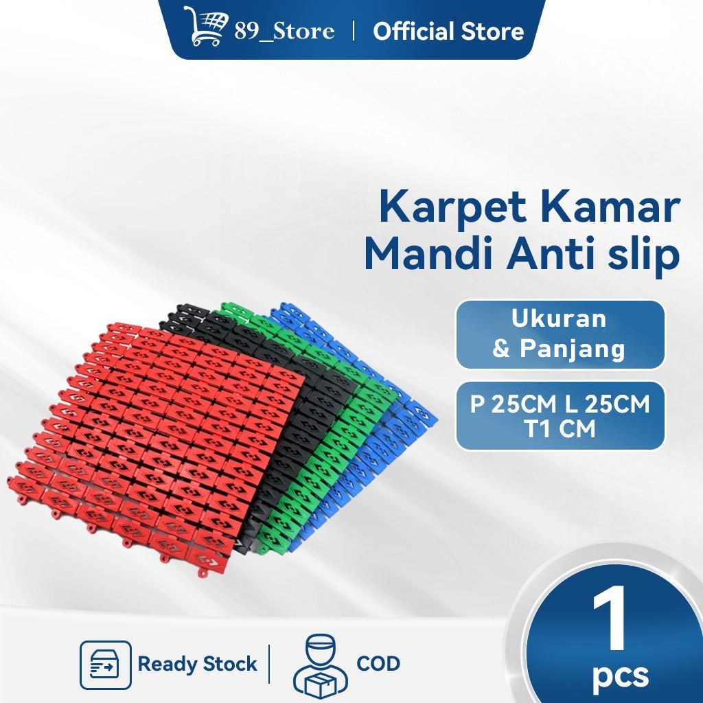 KESET KAMAR MANDI 25X25 CM / KARPET POLKADOT ANTI LICIN / KESET ANTI SLIP KESET LANTAI TEBAL