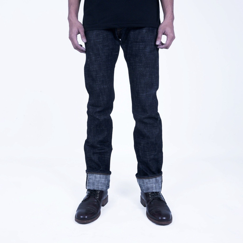 EARTHY GENOVA - Denim Selvedge NEO LYNX 17 Oz Slim Fit Cut Sanforized Celana Raw Jeans Pria Extra Sl