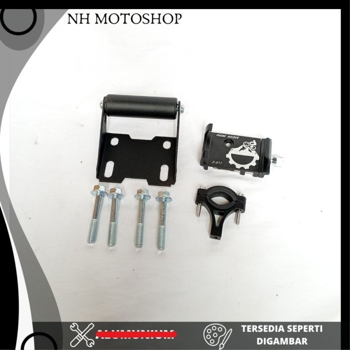 PAKET HOLDER GPS HP PCX 150 160 PHONE HOLDER ALUMUNIUM STANG MOTOR BRAKET BRACKET BREKET HOLDER HAND