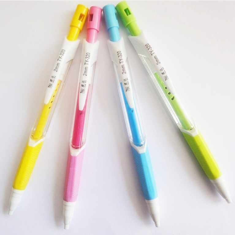 

SMM Pensil Mekanik 2.0mm Mechanical Pencil Graphite Lead Automatic Pensil Cetek 2B Alat Tulis Sekolah dan Kantor Mechanical Pencil Warna Pastel Dengan Serutan