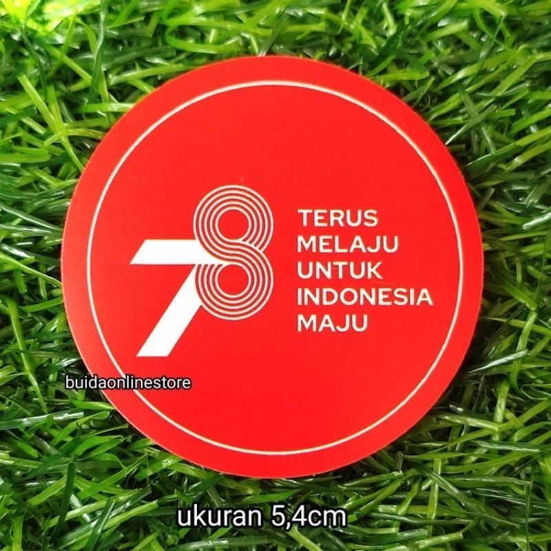 

Stiker Bulat Dirgahayu Republik Indonesia NKRI merah putih HUT RI 78 garuda pancasila label sticker kemasan dekorasi hiasan 17 agustus terus melaju untuk indonesia tetap maju