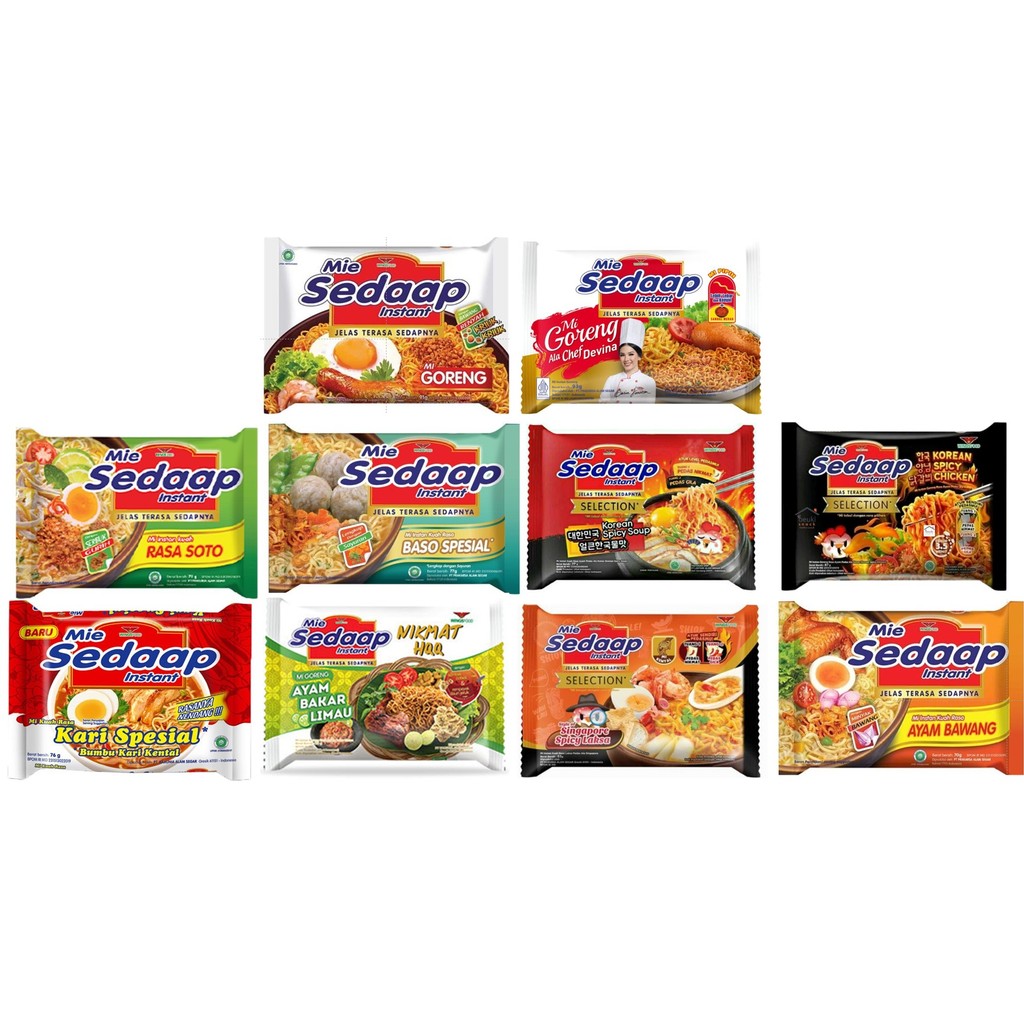 

SEDAAP Mie Instan Kuah Goreng + BAG CANTIK [10 pcs]