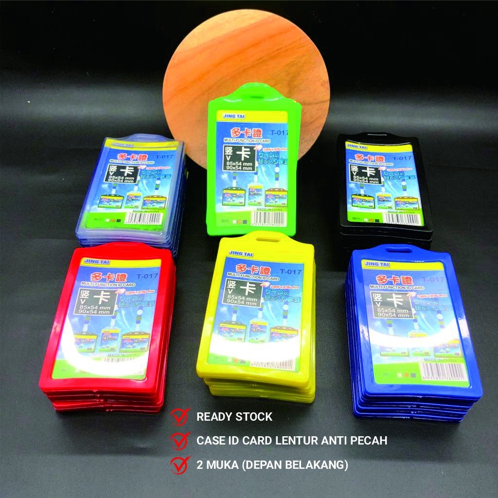 

Tempat ID Card Holder Warna Dua Sisi Bahan Lentur Kualitas Premium
