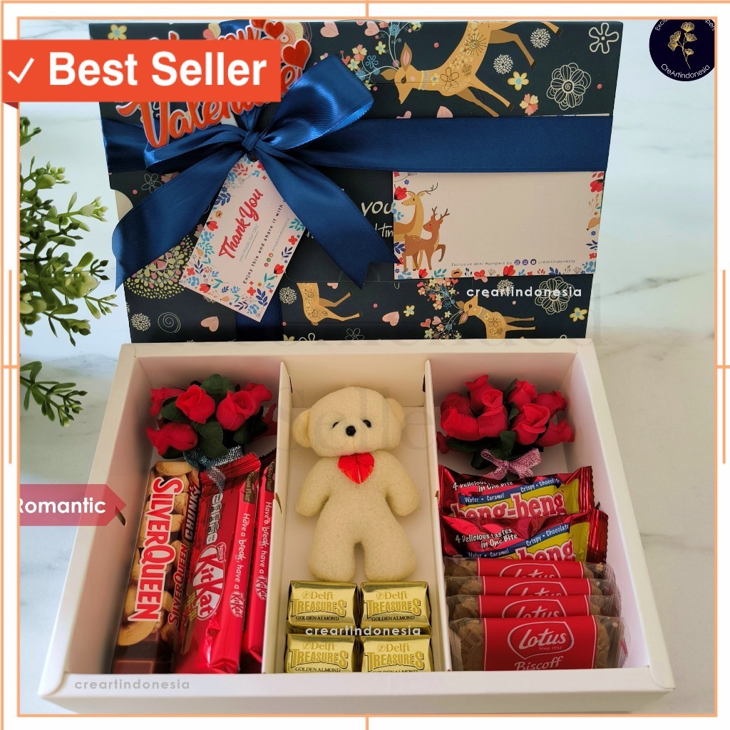 

Kado Unik Lebaran Idul Fitri Murah Style Keren / Hampers Valentine _ Premium Teddy Navy
